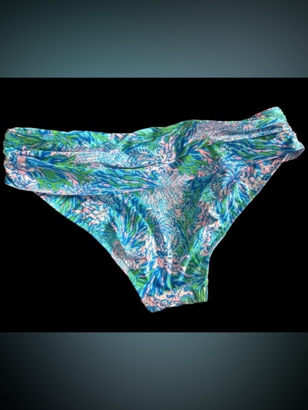 NWT Lilly Pulitzer Las Olas Aqua bikini bottom Wmns Sz 12 (34”)